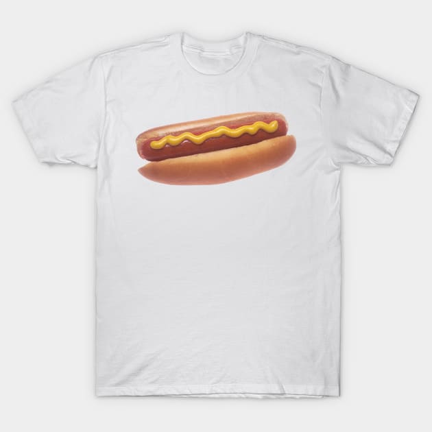 Hot Dog with Mustard T-Shirt by Bravuramedia